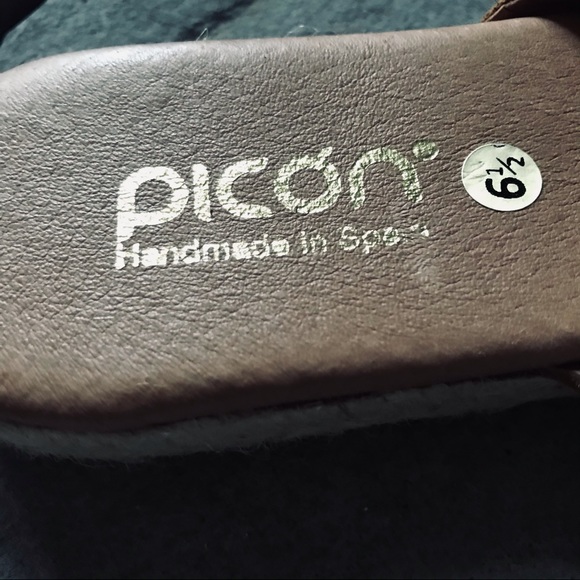 NWOT Picon leather sandals handmade in Spain espadrille - Picture 5 of 8
